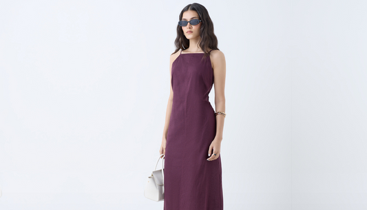 Westside AW’25 dresses featuring top colour trends like Future Dusk, Celestial Yellow, Cherry Lacquer, Retro Blue, and Neon Flare - Westside