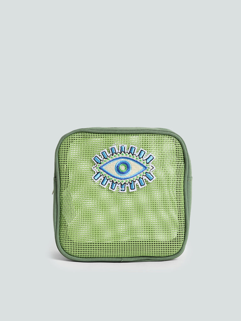 Studiowest Evil Eye Green Mesh Pouch