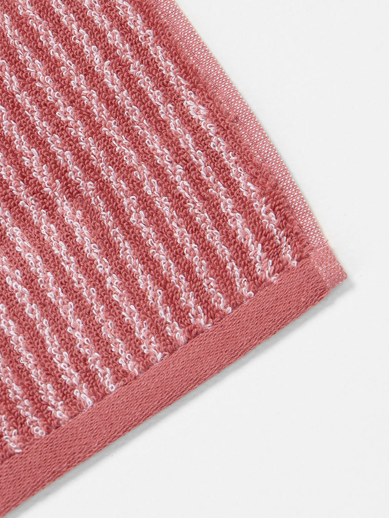 Westside Home Withered Rose Striped Face Towel - Pack of 2