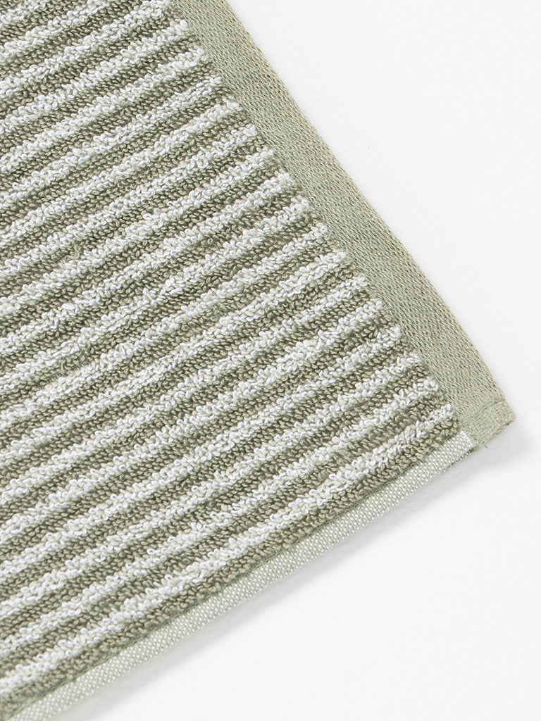 Westside Home Mint Thin Striped Hand Towel