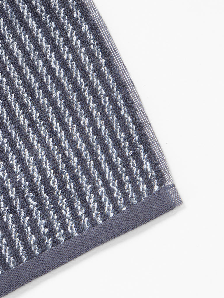 Westside Home Grey Thin Striped Face Towel - Pack of 2