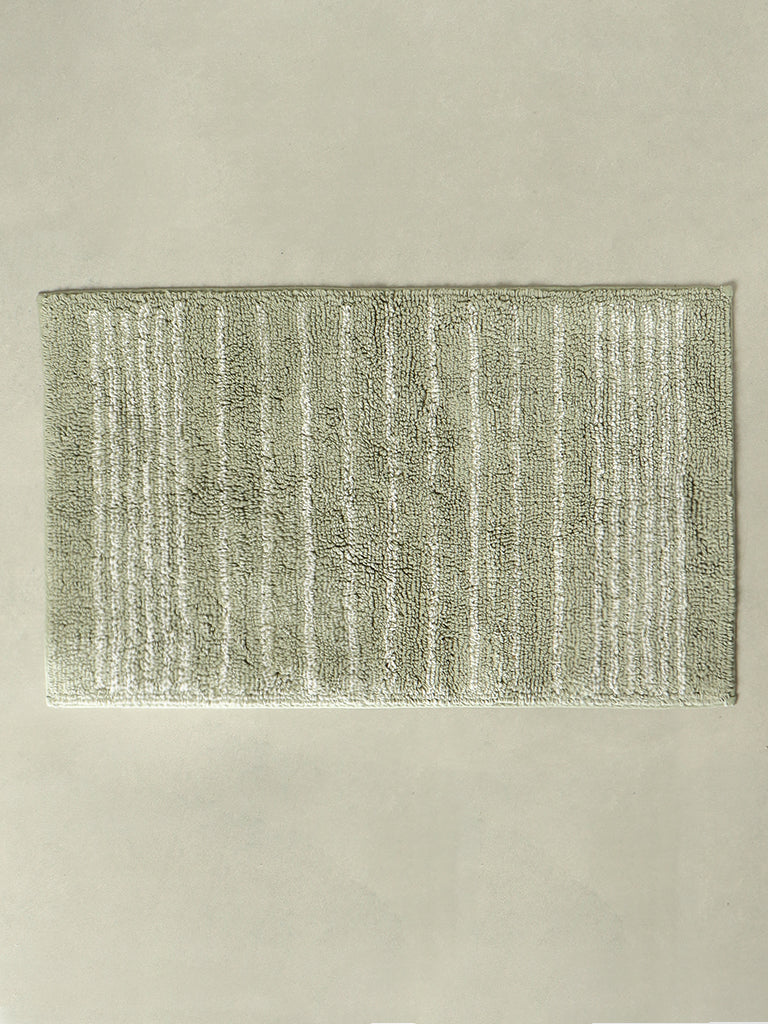 Westside Home Mint Stripe Bath Mat