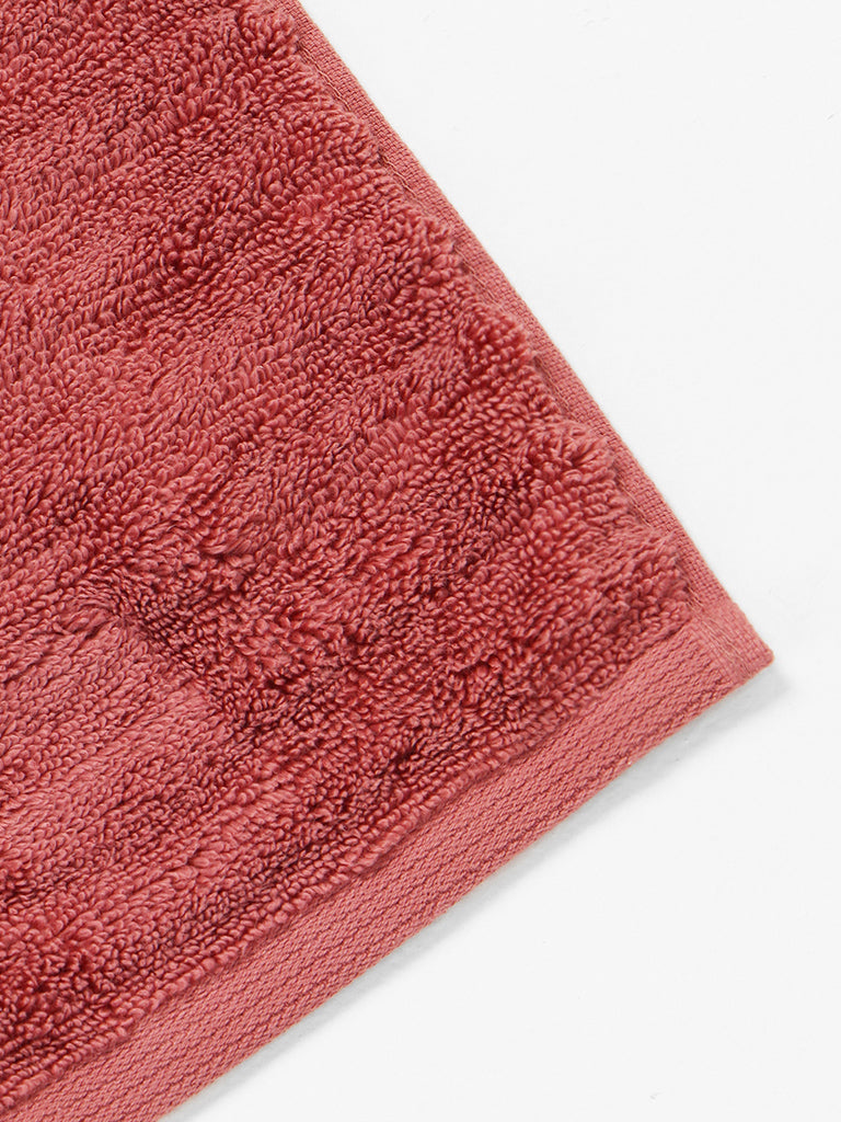 Westside Home Faded Red Face Towel Pack of 2