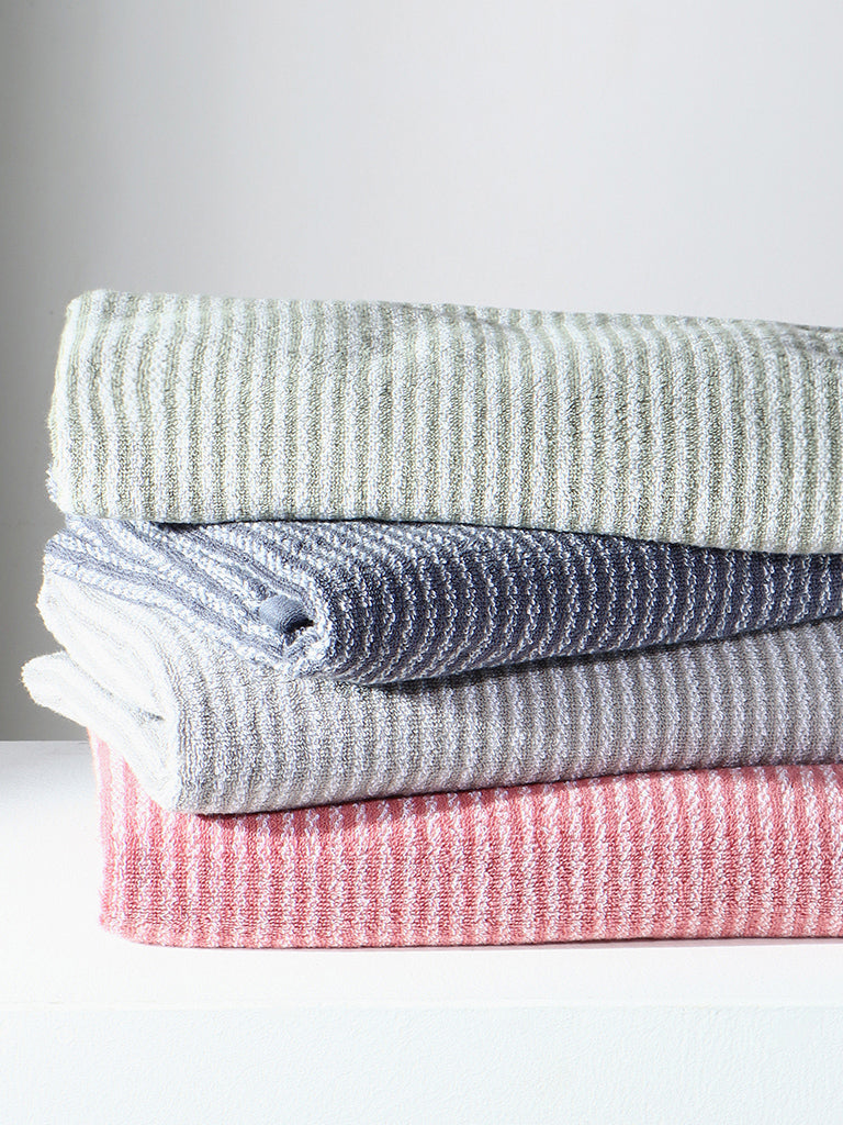Westside Home Mint Striped Bath Towel