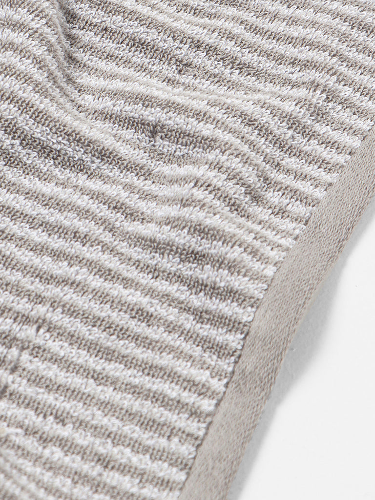 Westside Home Grey Striped Bath Towel