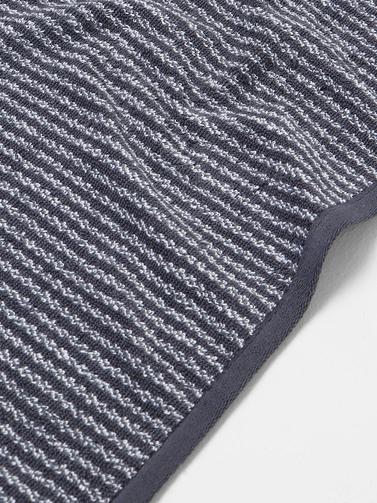 Westside Home Grey Striped Bath Towel