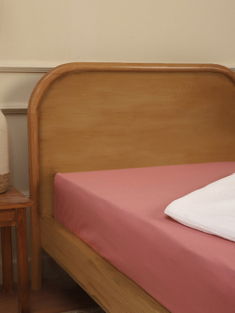 Westside Home Dusty Rose Single Bed Fitted Sheet