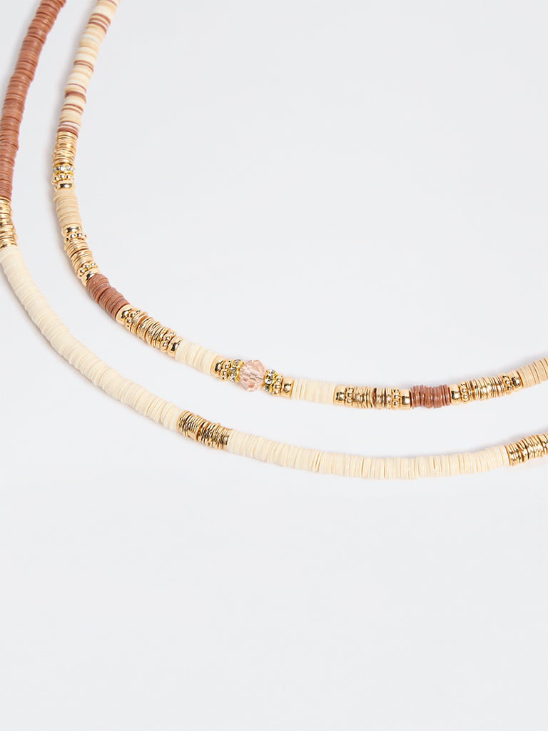 Westside Accessories Multicolour Two Layer Beaded Necklace