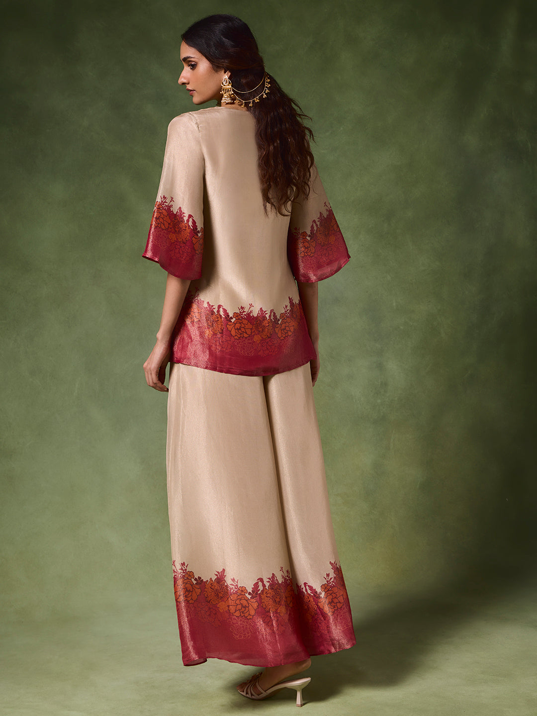 Printed Kurta Set – Beige