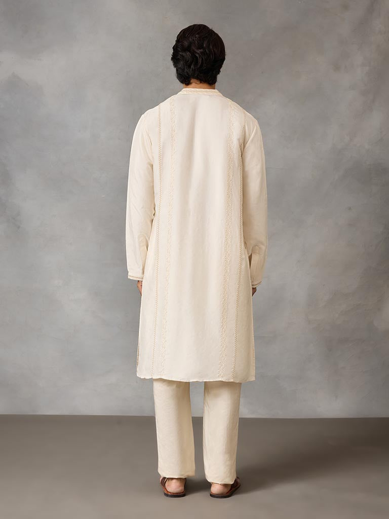 Dori Embroidered Kurta - Off White