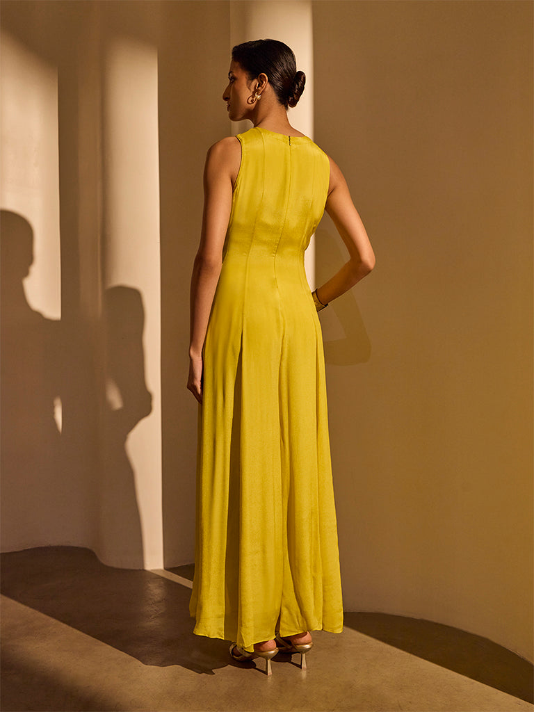 Embellished Jumpsuit - Yellow
