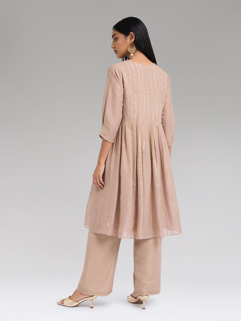 Flared Kurta – Beige