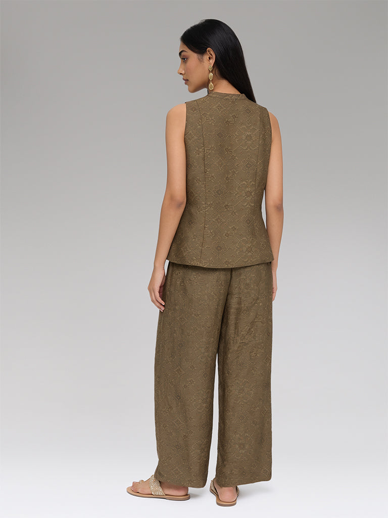 Patterned Co-Ord Set – Brown