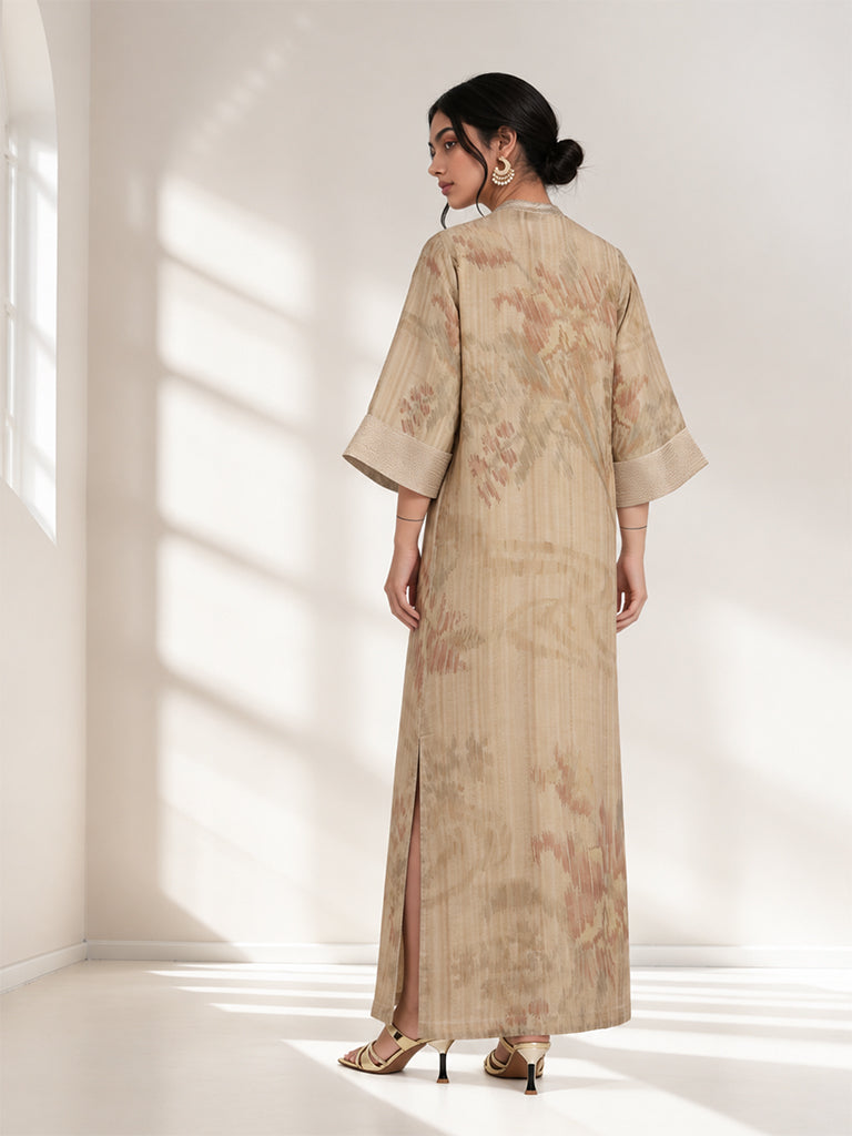 Printed Kaftan - Beige