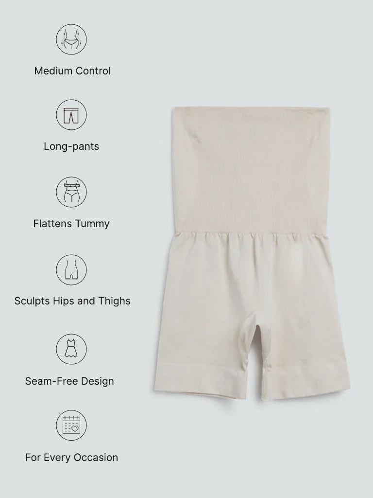 Wunderlove Beige Seam-Free Shaping Longpant