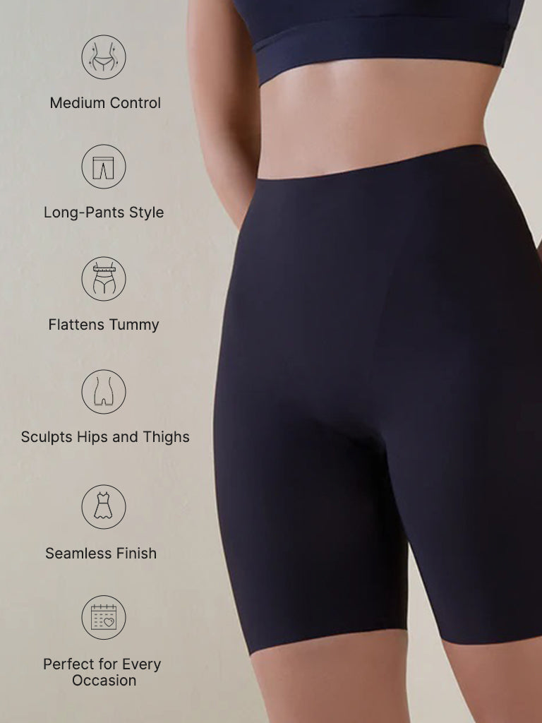 Wunderlove Black High-Rise Shaping Shorts