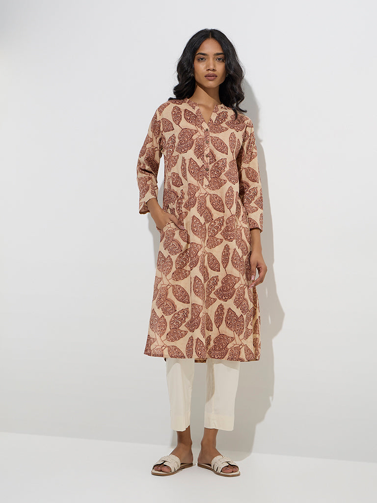 Utsa Off-White Cotton Ethnic Pants