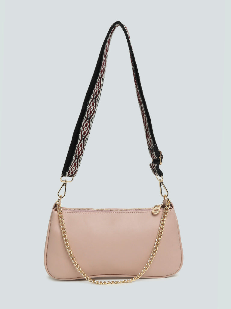 LOV Dusty Pink Cross Body Bag with Chain