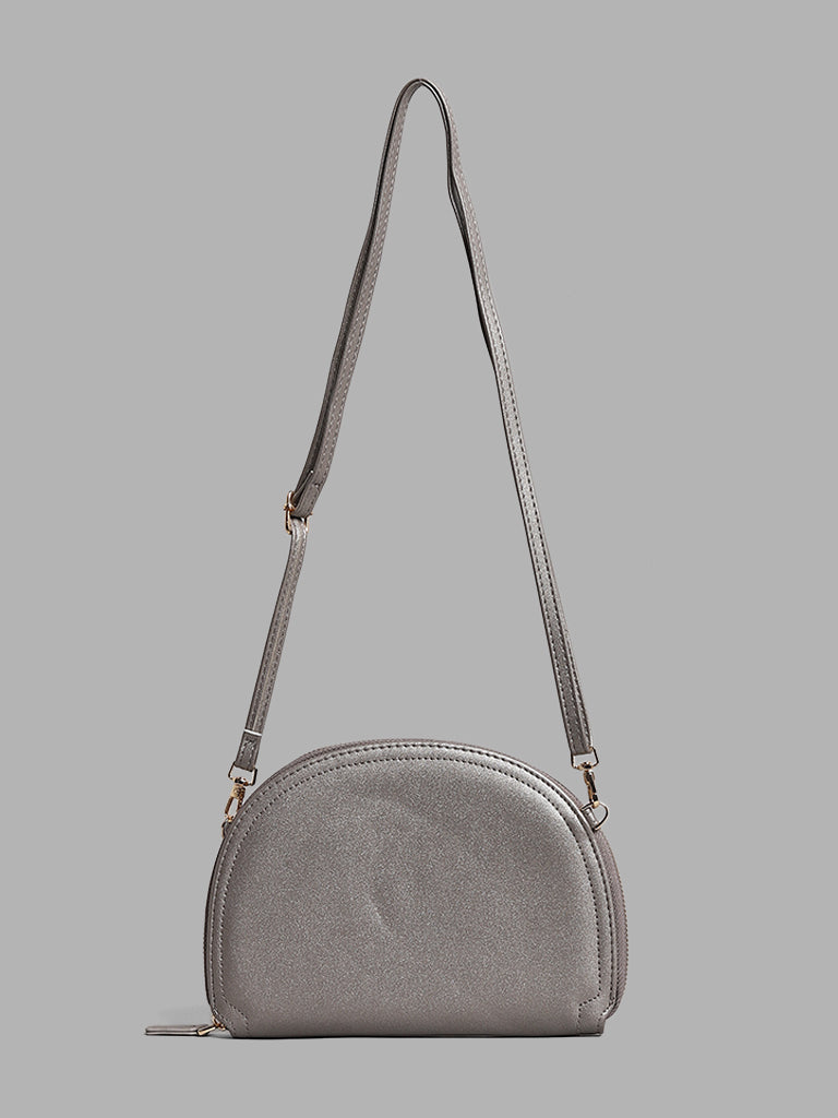 LOV Solid Silver Sling Bag