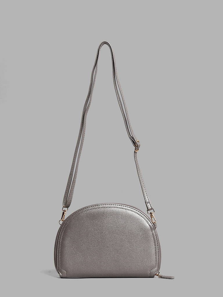 LOV Solid Silver Sling Bag