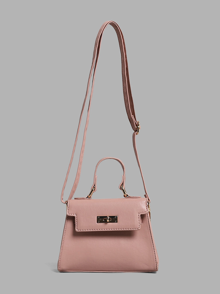 LOV Solid Peach Small Hand Bag