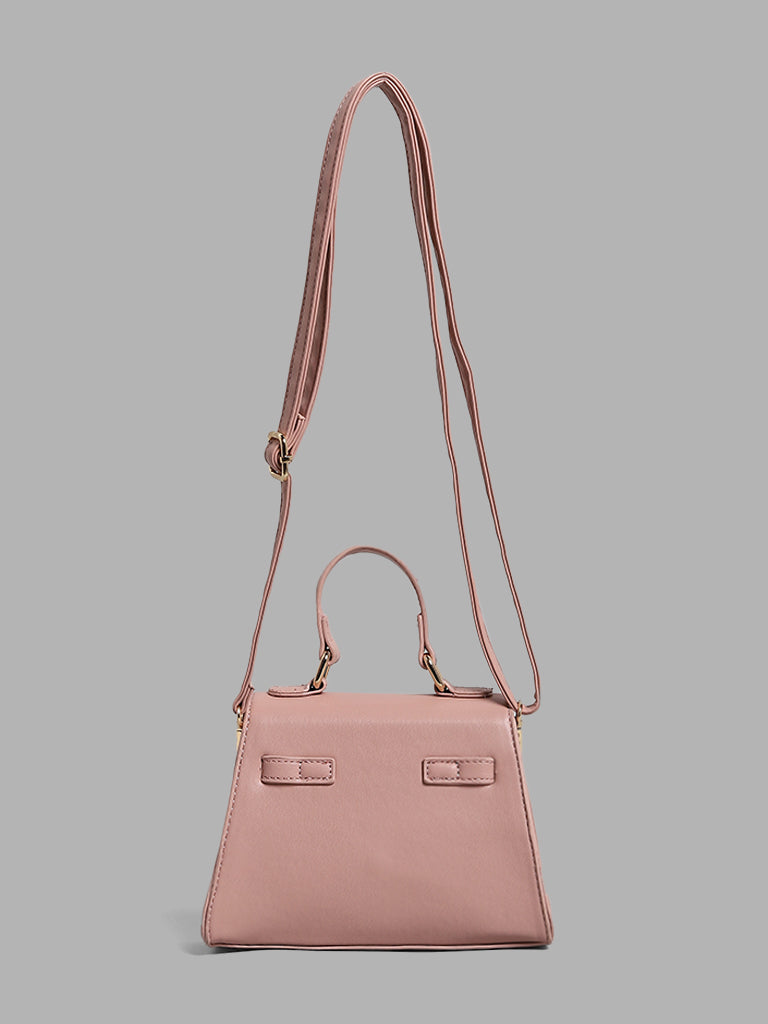 LOV Solid Peach Small Hand Bag