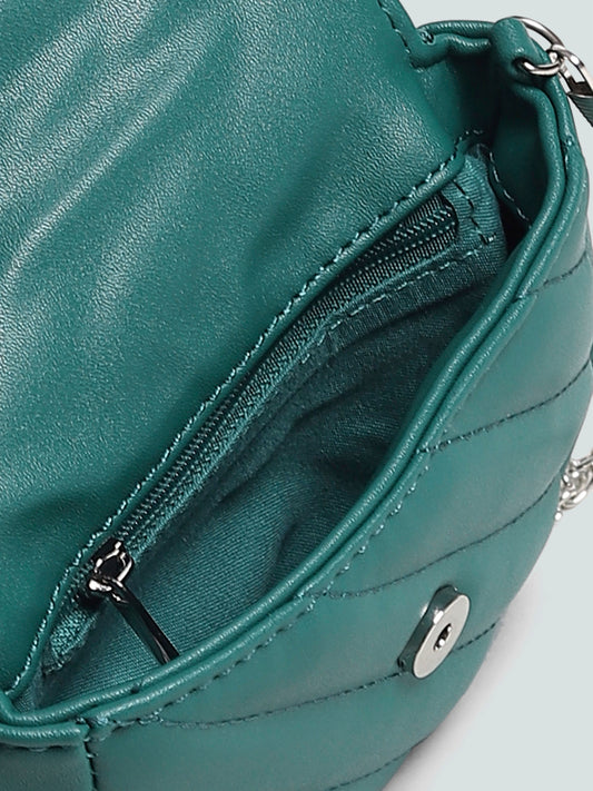 Nuon Textured Green Sling Bag