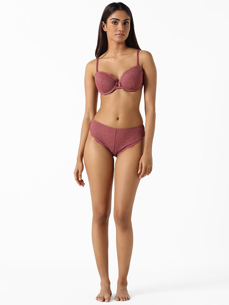 Wunderlove Mauve Mia Wire Bra