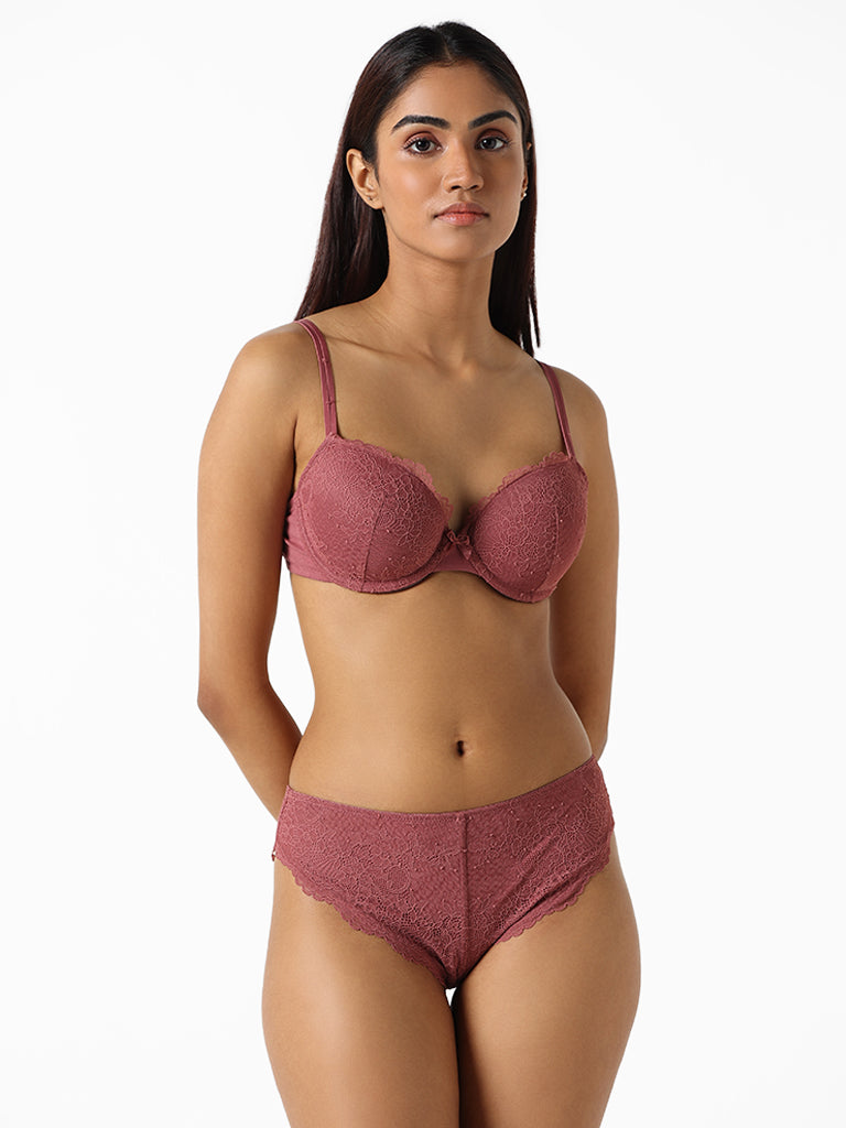 Wunderlove Mauve Mia Wire Bra