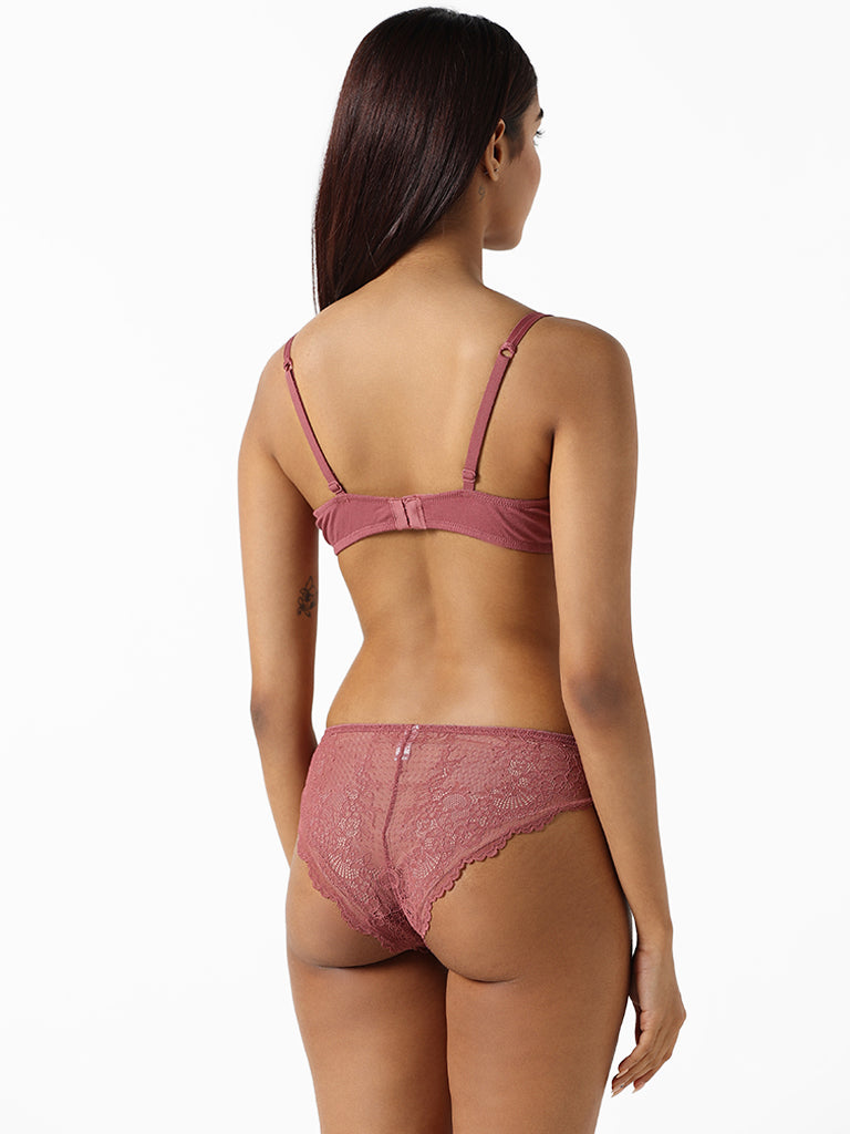 Wunderlove Mauve Mia Wire Bra