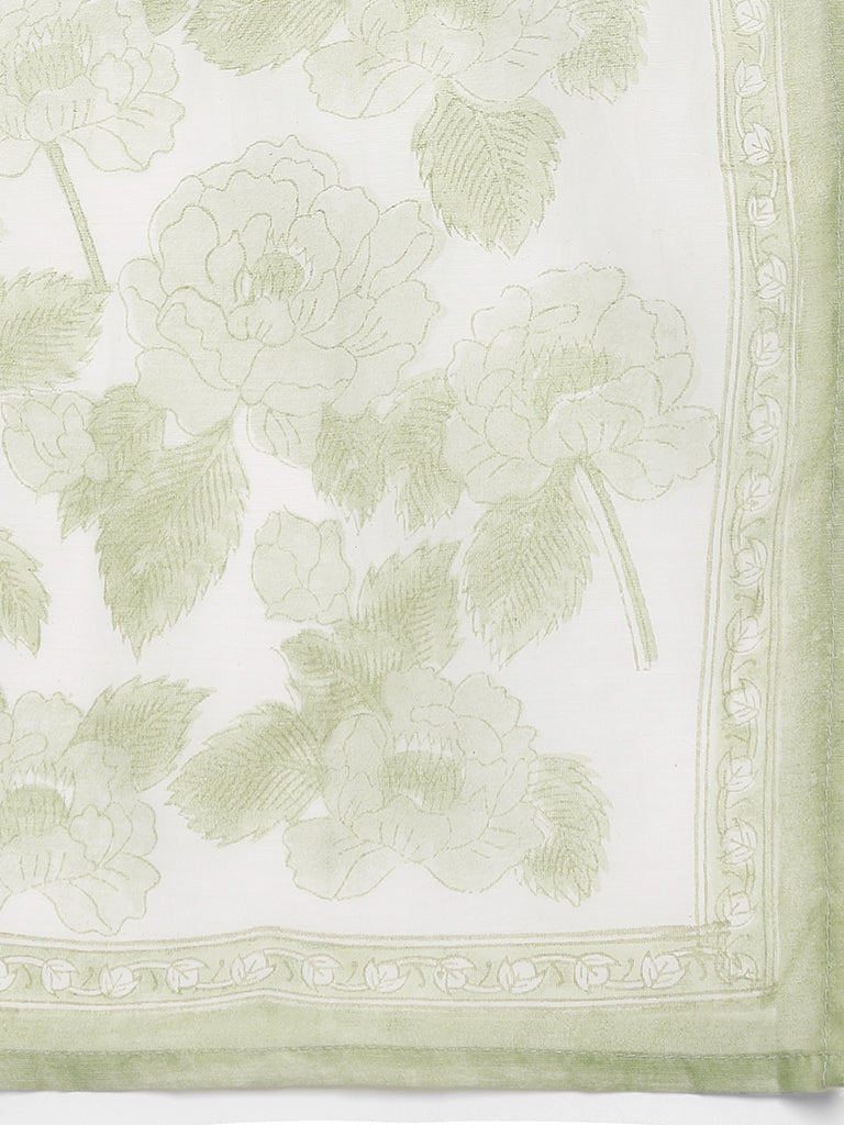 Zuba Printed Green Dupatta