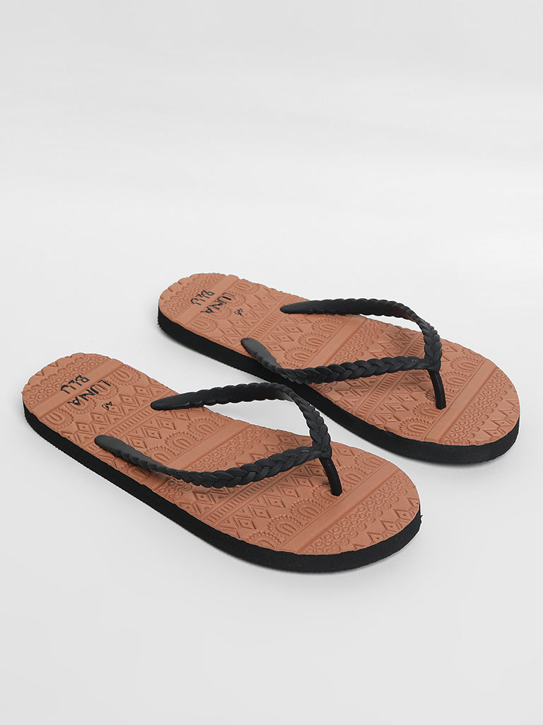 LUNA BLU Black Flip-Flop