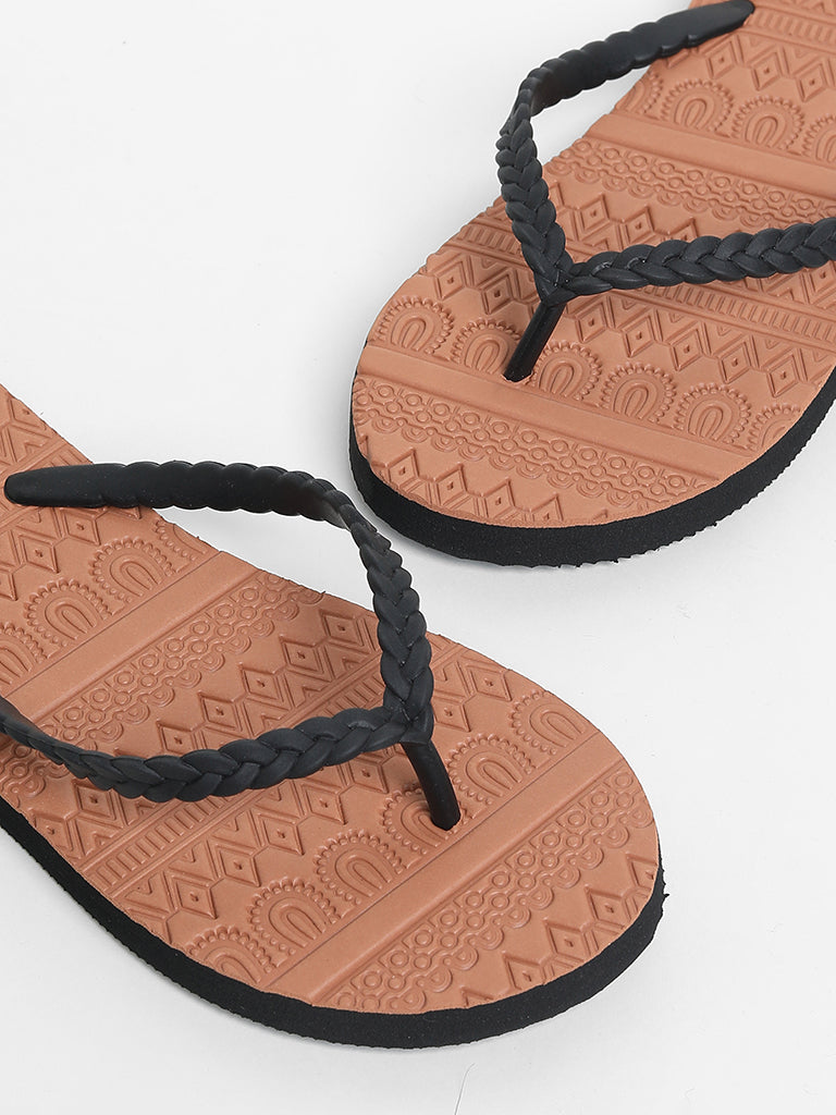 LUNA BLU Black Flip-Flop