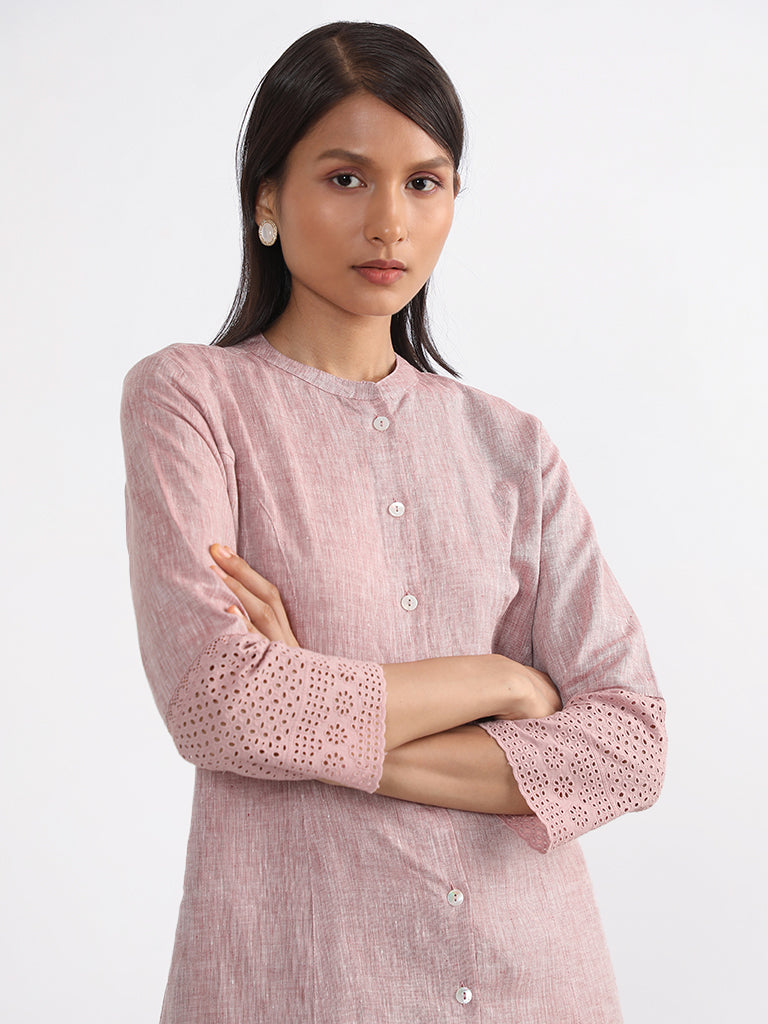 Zuba Solid Berry-Colored Kurta