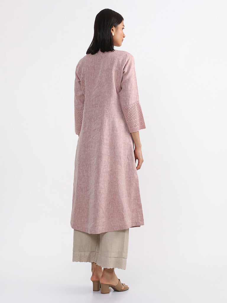 Zuba Solid Berry-Colored Kurta