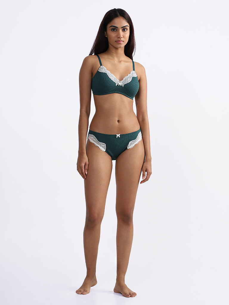 Wunderlove Dark Green Cheeky Brief