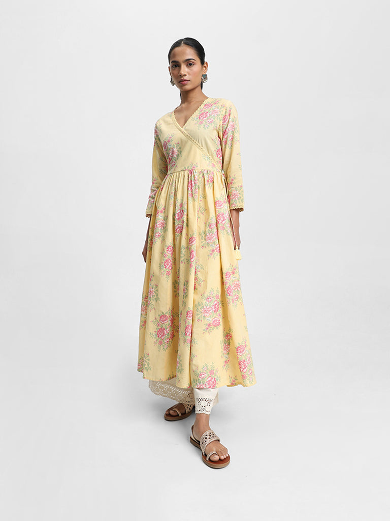 Utsa Printed Yellow Kurta