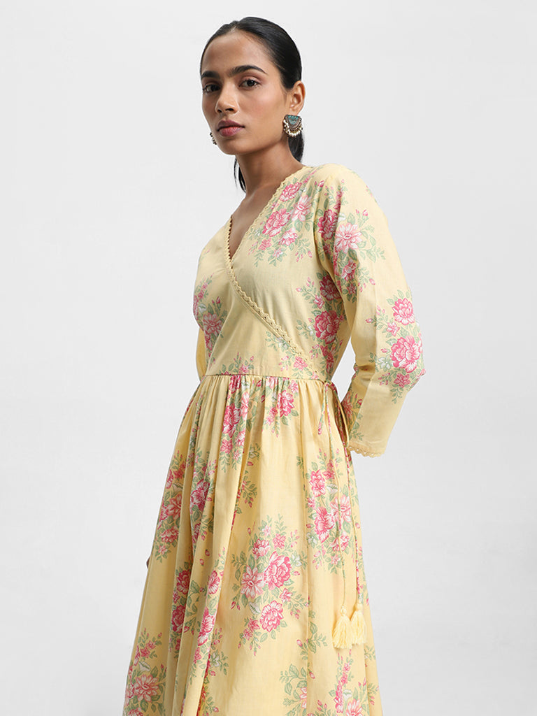 Utsa Printed Yellow Kurta