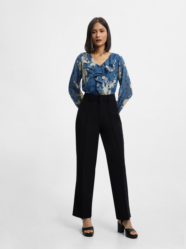 Wardrobe Plain Black Trousers