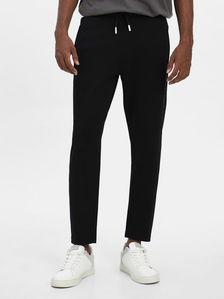 Studiofit Solid Black Track Pants