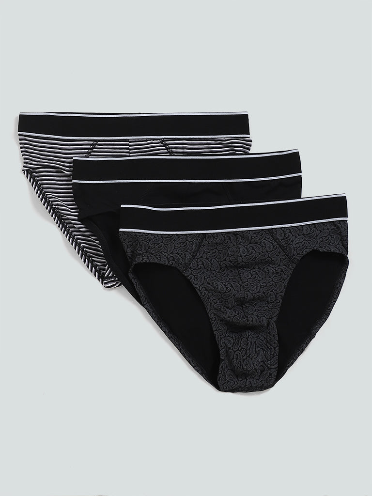 WES Lounge Multicolored Briefs - Set of 3