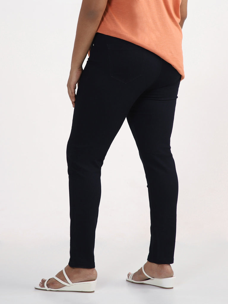 Gia Solid Mid Blue Jeans