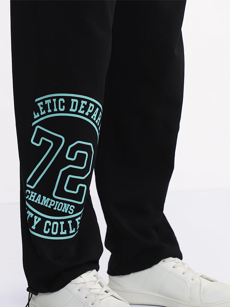 Studiofit Solid Black Track Pants
