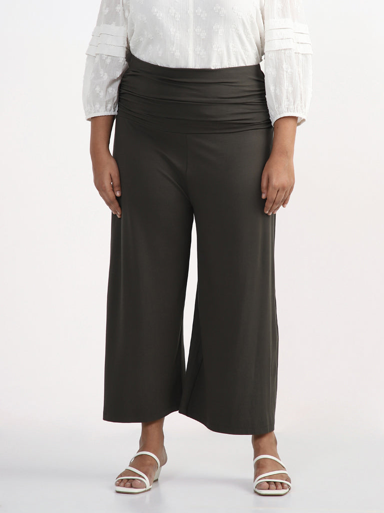 Gia Solid Olive Trousers