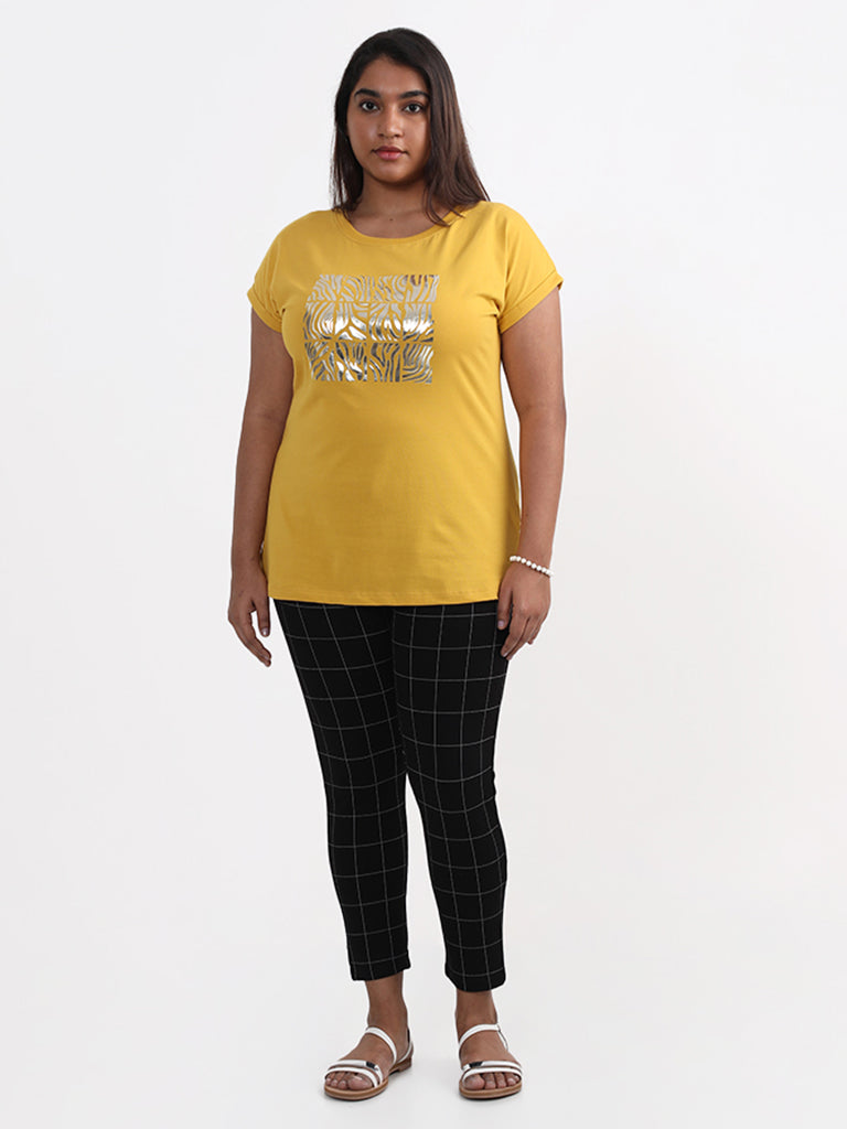 Gia Checked Black Trousers