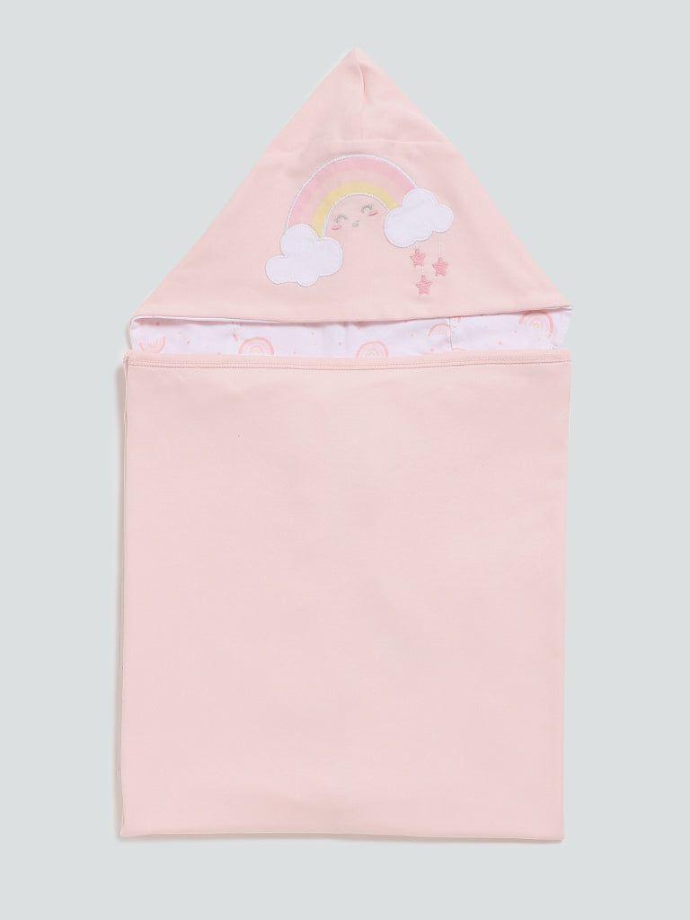 HOP Baby Peach Rainbow Blinky Blanket