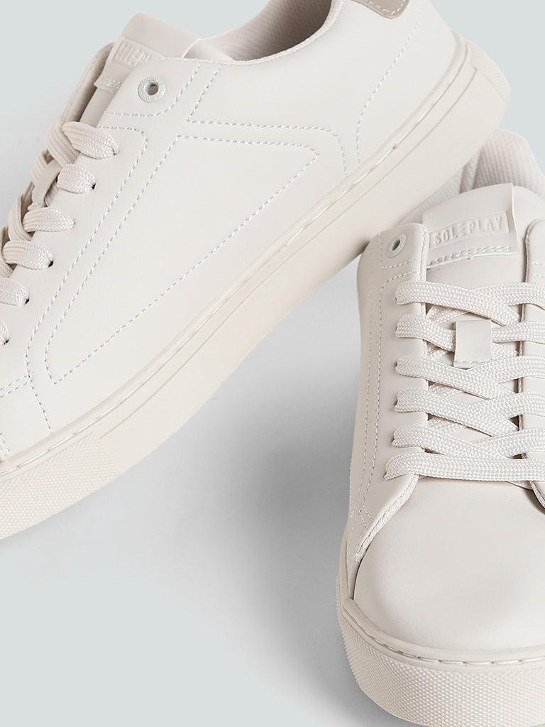 SOLEPLAY Off-White Lace-up Sneakers
