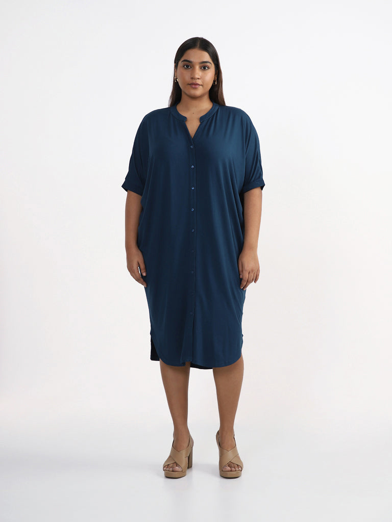 Gia Solid Teal Dress