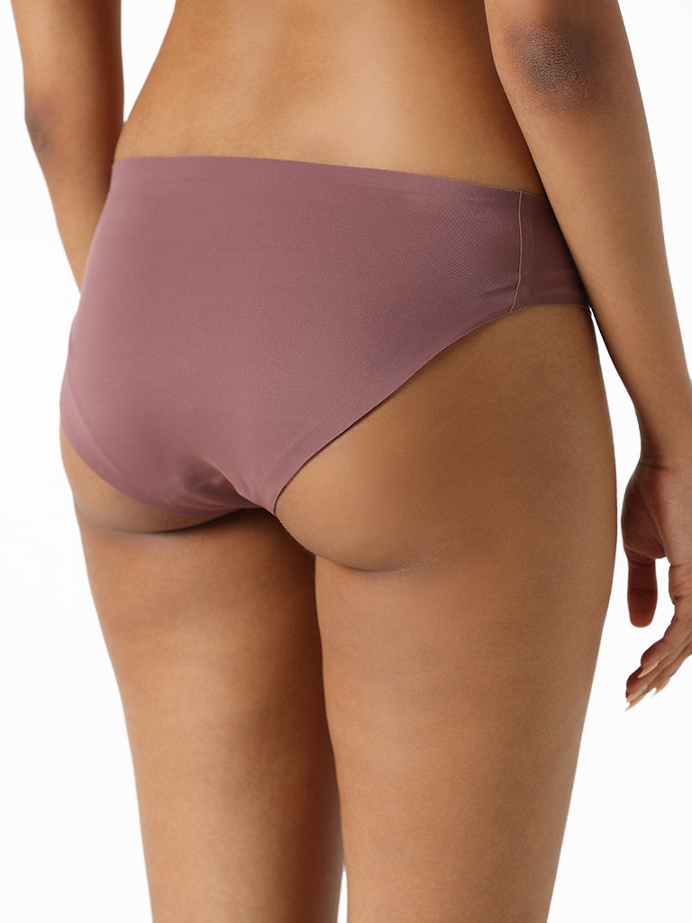 Wunderlove Rose Taupe Seamless High-Leg Brief