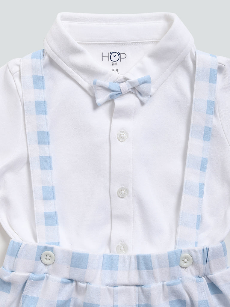 HOP Baby Blue Shorts & Polo T-Shirt Set- Pack of 2
